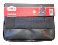 Additional picture of Talis and Tefillin Leather Travel Bag with Strap Large Size Black