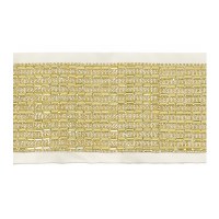 Additional picture of Atara Set with Stones Rectangle Shaped Lines Design Gold 3.5" x 36"