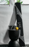 Additional picture of Faux Leather Esrog Box Holder Fur Looped Design Black