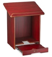 Additional picture of Wooden Tabletop Shtender with Bottom Pullout Shtender Mahogany 21" H