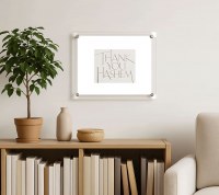 Additional picture of Lucite Wall Hanging Artwork Thank You Hashem Classic 2.0 Design Silver 14" x 11"