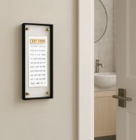 Additional picture of Lucite Asher Yatzar Wall Hanging Plaque Frame Design Hebrew Black 6" x 14"