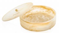 Additional picture of Resin Matzah Box Marbelized Gold 13.75"