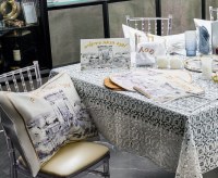 Additional picture of Pesach Set Faux Leather 4 Piece Painted Bais Hamikdash Artwork Gold