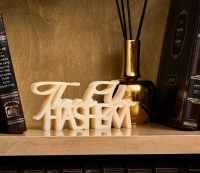 Additional picture of Resin Thank You Hashem Tabletop Sculpture Gold 8"