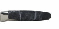 Additional picture of European Steel Challah Knife Serrated Blade Gray Marble Designed Handle 8"