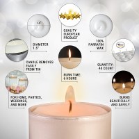 Additional picture of Tea Lights 40 Pack European Made 6 Hour Burn Time