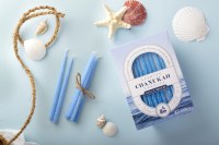 Additional picture of Scented Chanukah Candles Ocean Breeze Scent Blue 45 Count