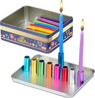 Additional picture of Magnetic Chanukah Candle Menorah