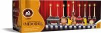 Additional picture of Resin Candle Menorah Hand Painted Musical Instruments Theme