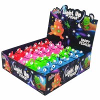 Additional picture of Light Up Squishy Frog Textured Back Assorted Colors Single Piece 2.5"