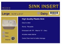 Additional picture of Plastic Pesach Sink Insert Dairy Large Size White 14.75" x 21.5"