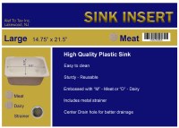 Additional picture of Plastic Sink Insert Meat Large Size White 14.75" x 21.5"