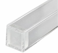 Additional picture of Plastic Mezuzah Case Slim Rectangle Clear with Silver Shin Accent Thin Border 12cm