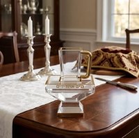 Additional picture of Lucite Mayim Achronim Set Square Design Gold Accent 7"