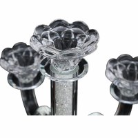 Additional picture of Crystal Candelabra 5 Branch Tall Design Crystal Stones in Stems Round Base 20"