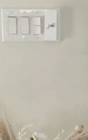 Additional picture of Magnetic Light Switch Cover Single Size White Gold