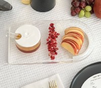 Additional picture of Lucite Honey Dish with Simanim Tray White