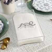 Additional picture of Lucite Paper Towel Box with Shabbos Weight Silver