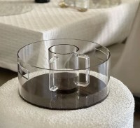 Additional picture of Lucite Wash Cup Wood Look Design 5"