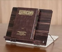 Additional picture of Lucite Tabletop Single Shtender Foldable Book Stand Wood Look Design 14.3" x 11.7"