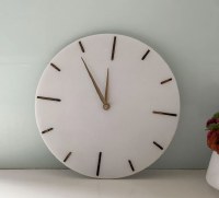Additional picture of Marble Wall Clock Gold Accent