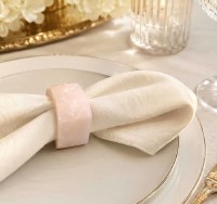 Additional picture of Resin Napkin Rings 4 Pack Rose Haven 2"