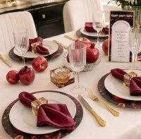 Additional picture of Lucite Square Honey Dish Velvet Orchard Design Gold Trim 3"