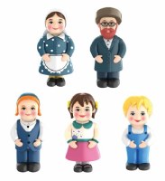 Additional picture of Mitzvah Kinder Chassidish Family 5 Piece Play Set