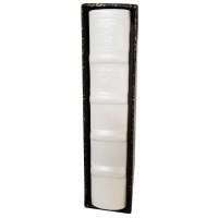 Additional picture of Tehillim Medium Size Shiny Malchus Design White Antique Leather Slipcased