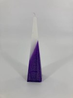 Additional picture of Wax Havdallah Candle Pyramid Shape Multicolor 9.5"