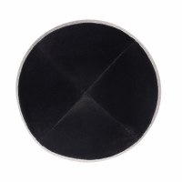 Additional picture of iKippah Black Velvet with Coffee Rim Size 3