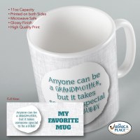 Additional picture of Jewish Phrase Mug Anyone Can Be a Grandmother, but it Takes Someone Special to be a Bubby 11oz