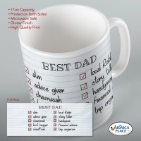 Additional picture of Jewish Phrase Mug Best Dad Checklist 11oz