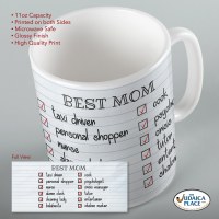 Additional picture of Jewish Phrase Mug Best Mom Checklist 11oz