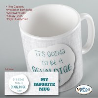 Additional picture of Jewish Phrase Mug It's Going to be a Gevaldige Day! 11oz