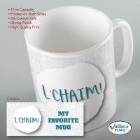 Additional picture of Jewish Phrase Mug L'Chaim! 11oz