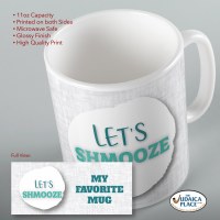 Additional picture of Jewish Phrase Mug Let's Shmooze! 11oz