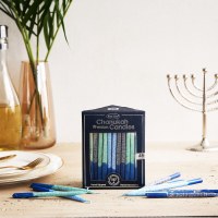 Additional picture of Chanukah Candles Premium Frosted Shades of Blue
