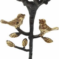 Additional picture of Yair Emanuel Brass Tealight Candlesticks Tree of Life Design 8"