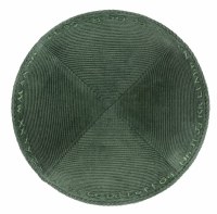 Additional picture of iKippah Green Corduroy with Alphabet Size 5
