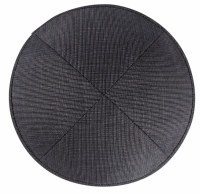 Additional picture of iKippah Interlaced Black and Gray Size 18cm