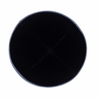 Additional picture of iKippah Black Velvet with Light Blue Denim Rim Size 2