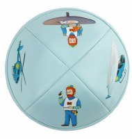 Additional picture of iKippah Light Blue Leather Middos Man Size 4