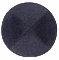 Additional picture of iKippah Navy Denim with Red Stitching Size 18cm
