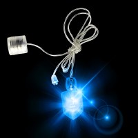 Additional picture of Light Up Dreidel Necklace - Assorted Colors - One Piece