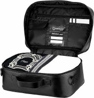 Additional picture of Tallit and Tefillin Faux Leather Travel Case Gold Embroidery Black