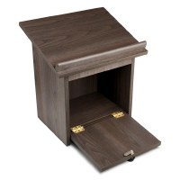 Additional picture of Wooden Tabletop Shtender with Combination Lock Taupe 18.75" H