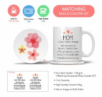 Additional picture of Mom Mug with Matching Coaster Mom Definitions 11oz