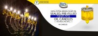 Additional picture of Sealed Prefilled Olive Oil Vials Round Glasses Burntime 2.5 Hours 44 Pack